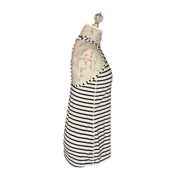 Athleta Black & White Striped High Neck Racerback Tank Top – Size XS - Picture 3 of 8